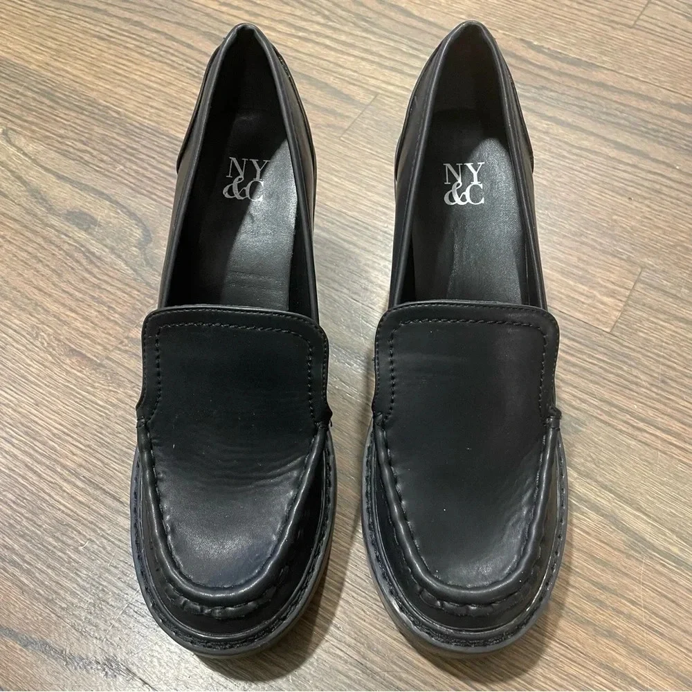 New York & Co Y2K Chunky Platform Loafers